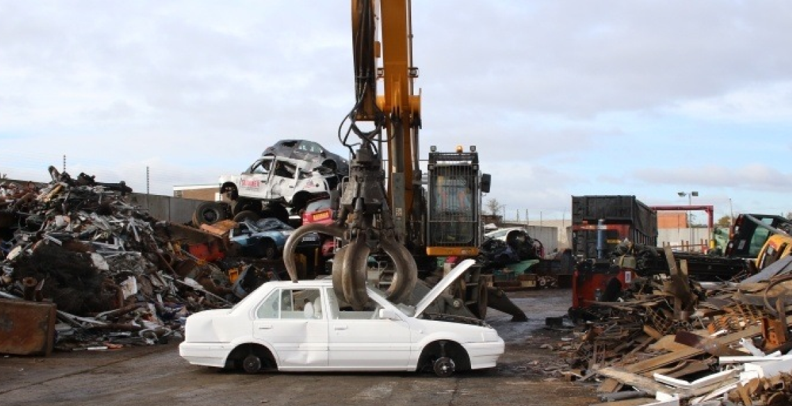scraps new car